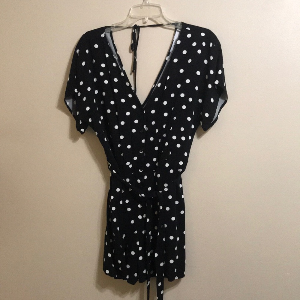 NWOT JustFab polka dot romper